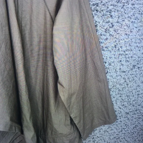 Lightweight Draped Brown Open-Front Jacket - Picture 2 of 8